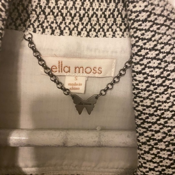 Ella Moss Salinas Stripe Tweed Moto Jacket. - Picture 8 of 16